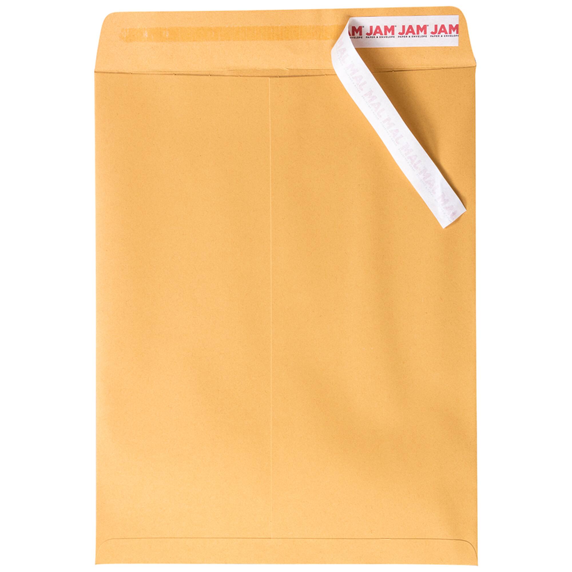 JAM Paper 10" x 13" Brown Kraft Manila Open End Catalog Premium Envelopes